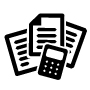 paperwork calculator icon